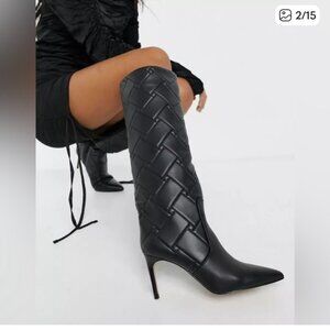 new KURT GEIGER LONDON LEATHER BICKLEY knee boots 40 9.5